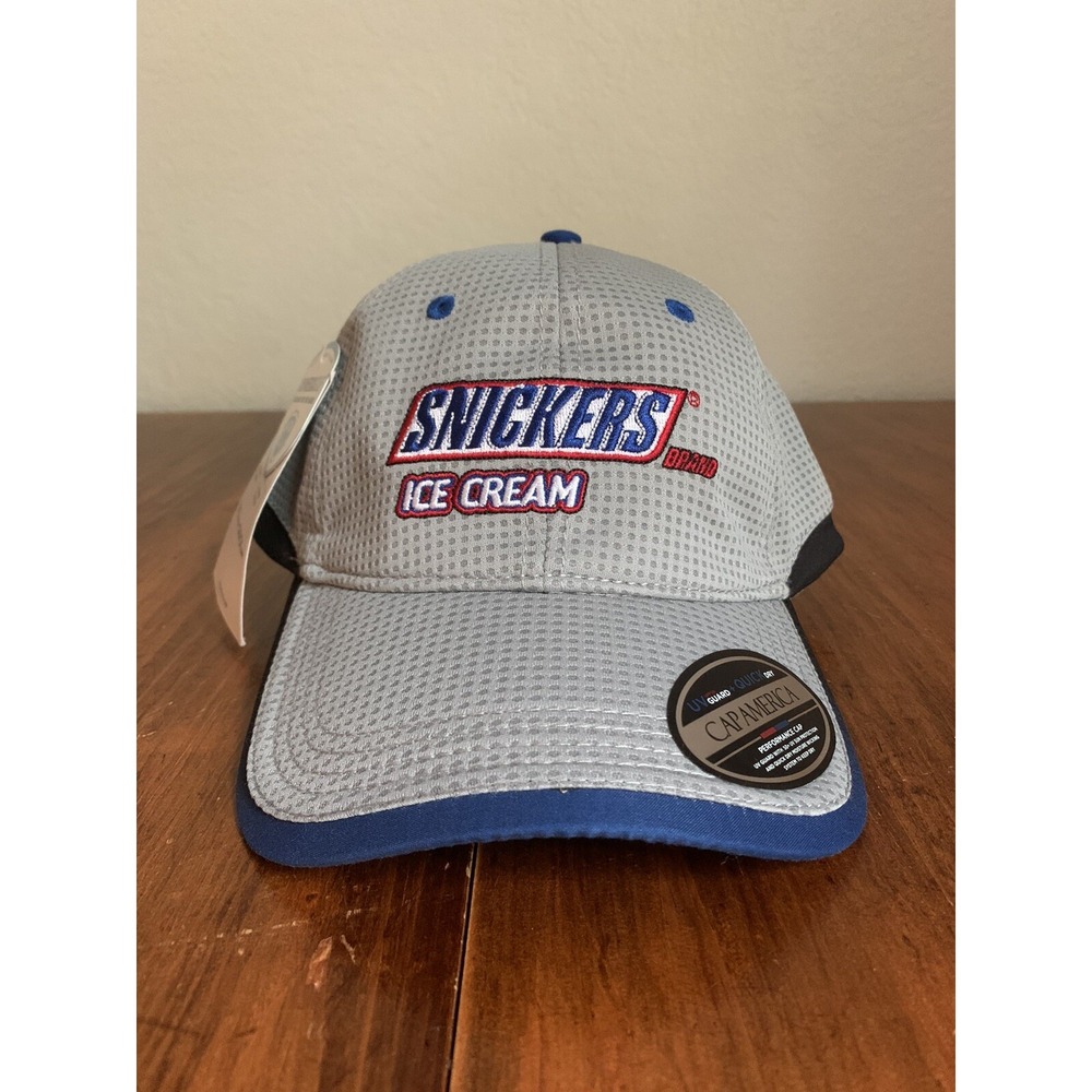 Snickers Hat Strapback Ice Cream Gray Adjustable NEW Cap America Golf Quick Dry